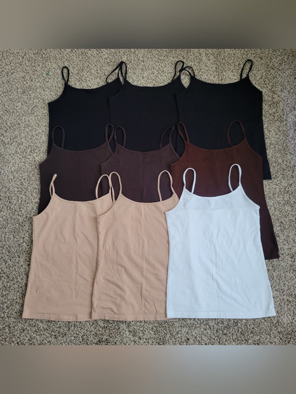 Gap Bundle Cami Camisole Tank Top Shirt Black Brown Beige Nude Tan White Small